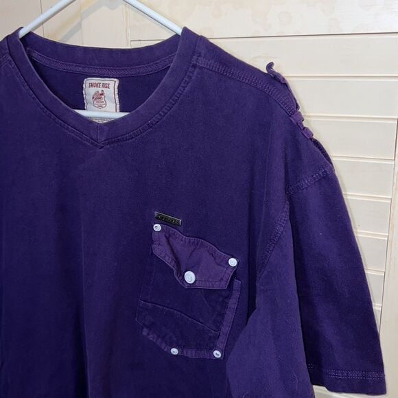 Smoke rise, vintage look short sleeve shirt, size 2 XL - Picture 2 of 5